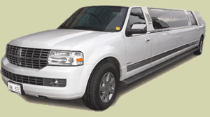 14 passenger Lincoln Navigator SUV in a white colour